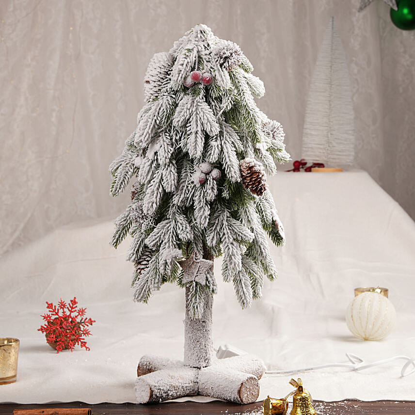 Artificial Christmas Plant With Snow