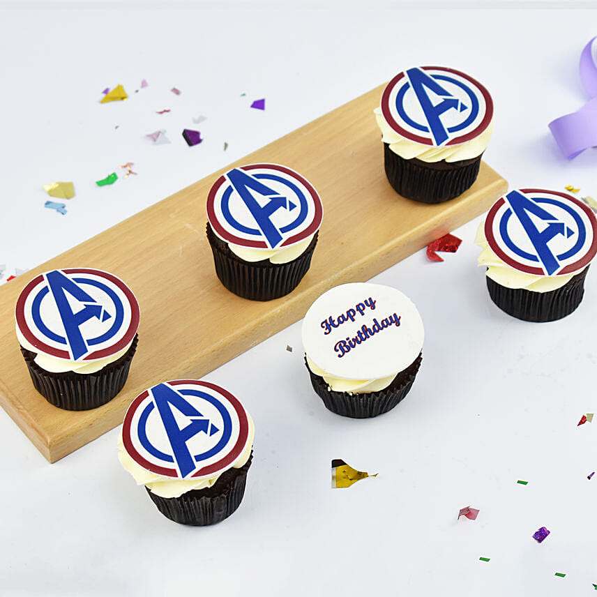 Avengers Birthday Cupcakes