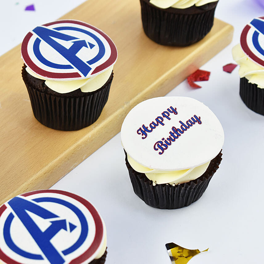 Avengers Birthday Cupcakes