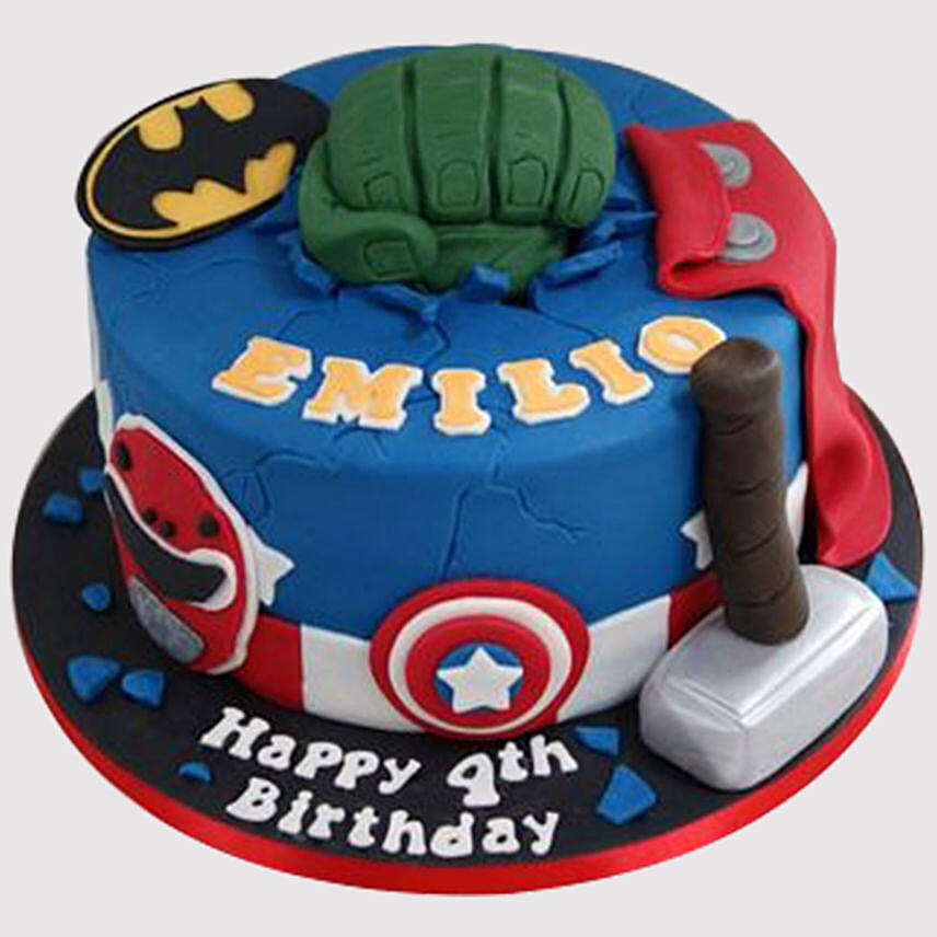 Avengers Themed Fondant Cake