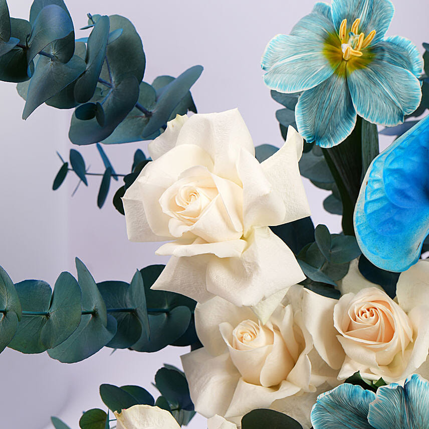 Azure Elegance Floral Box