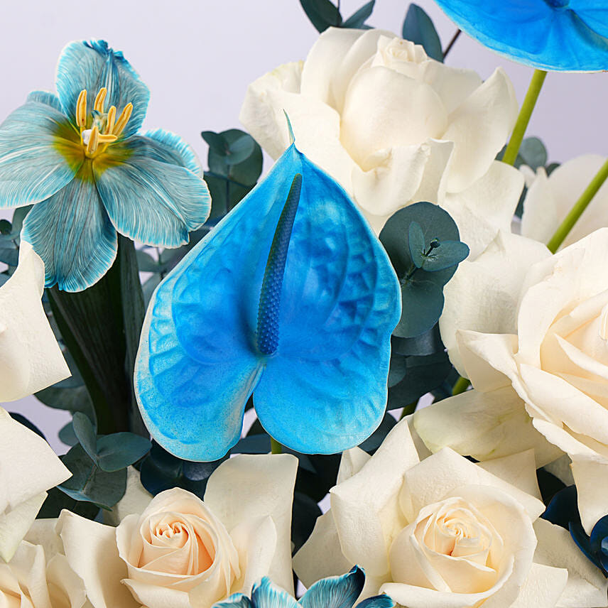 Azure Elegance Floral Box