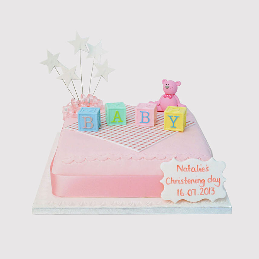Baby Blocks Fondant Cake