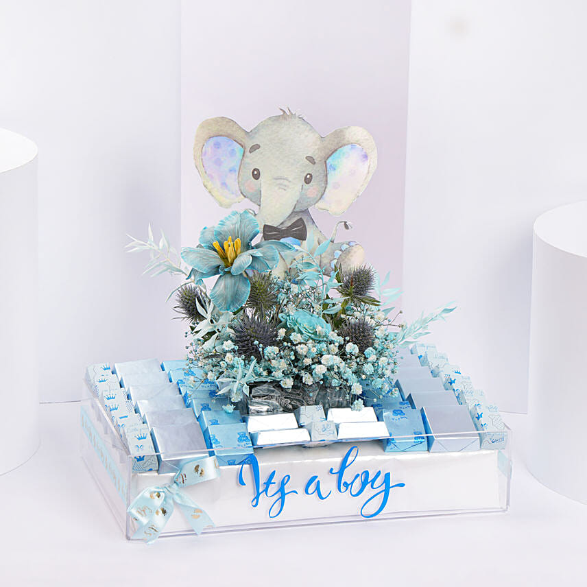 Baby Boy Joy Chocolate Tray