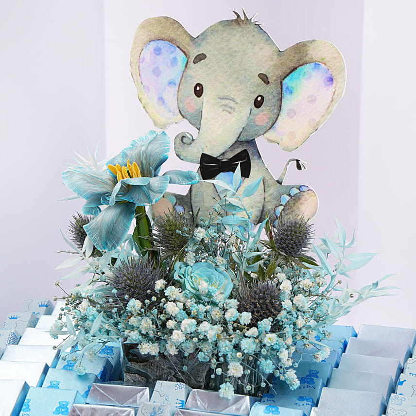 Baby Boy Joy Chocolate Tray