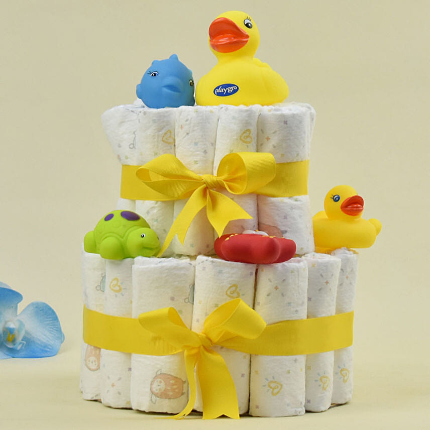 Baby Toys and Diaper Bouquet