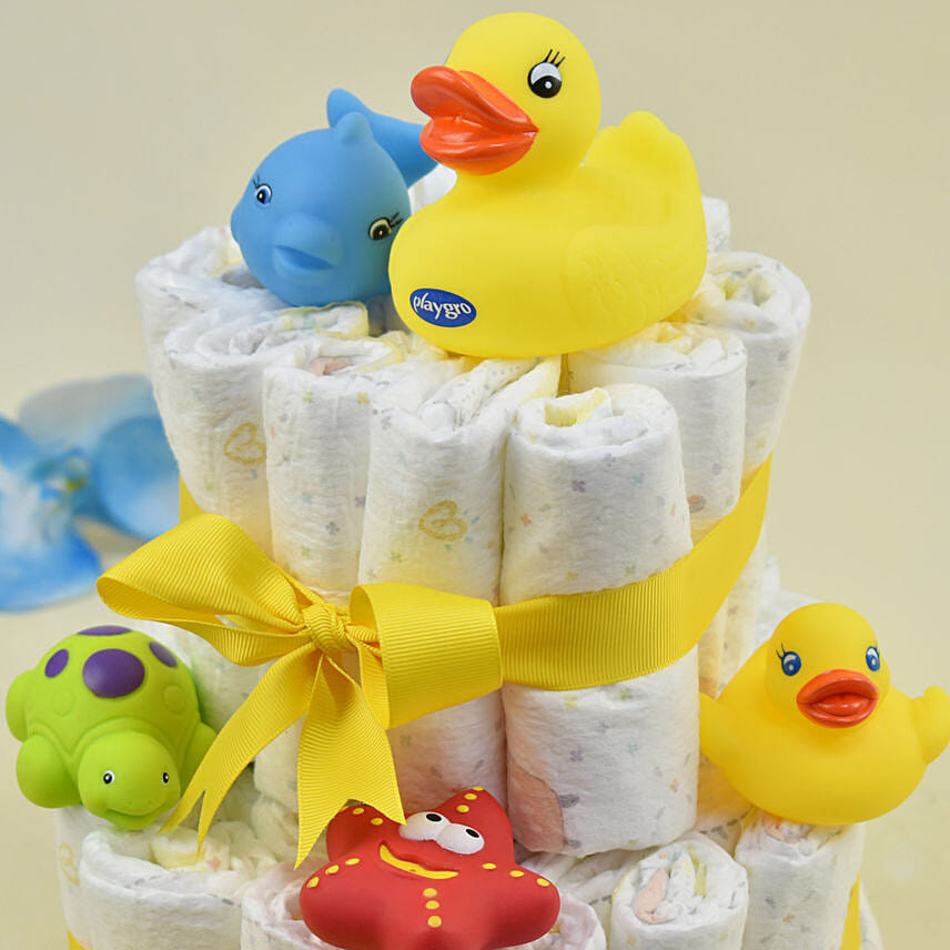 Baby Toys and Diaper Bouquet
