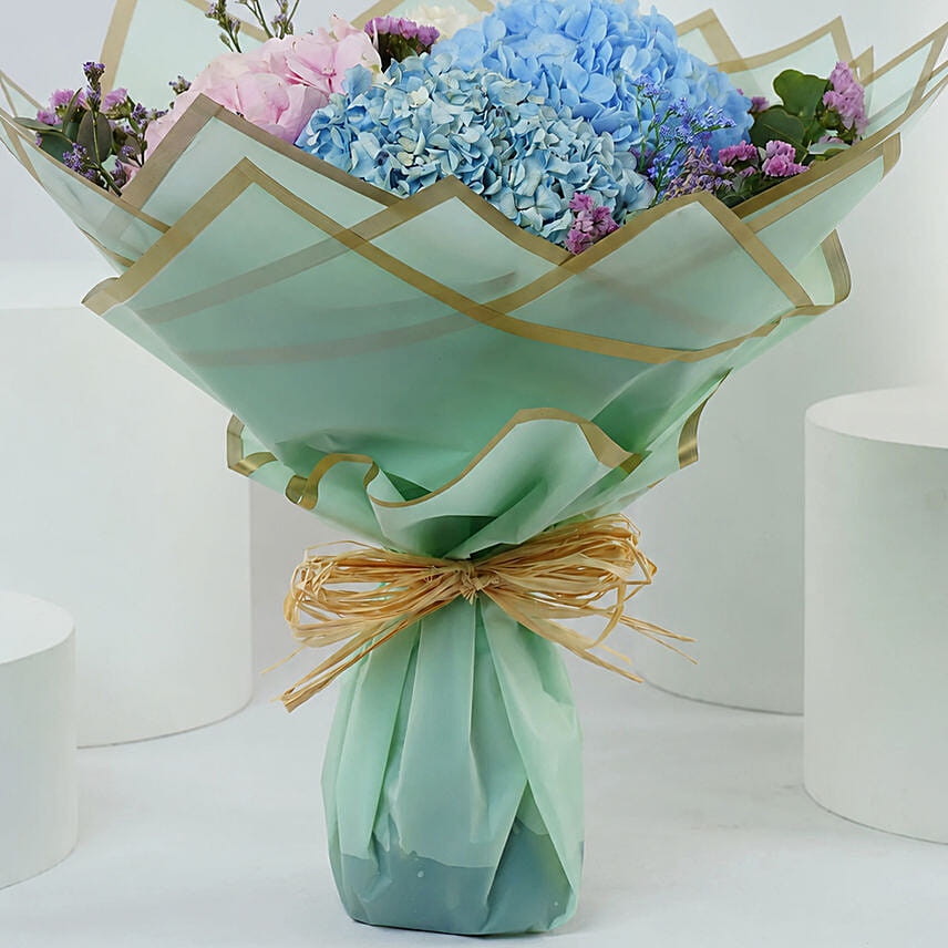 Beautiful 4 Colour Hydrangea Bouquet