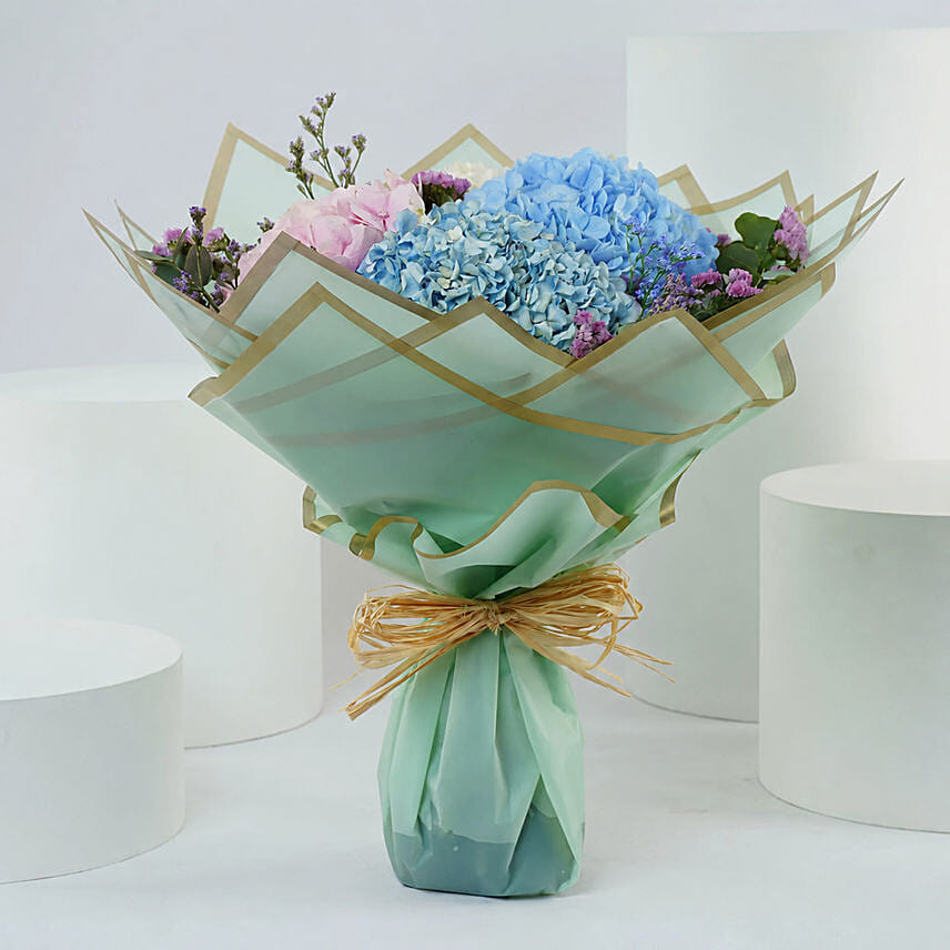 Beautiful 4 Colour Hydrangea Bouquet