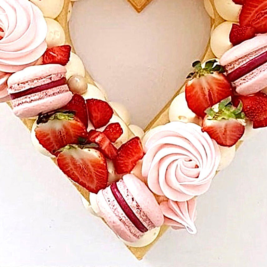 Beautiful Heart Shaped Chocolate Cake- 1 Kg