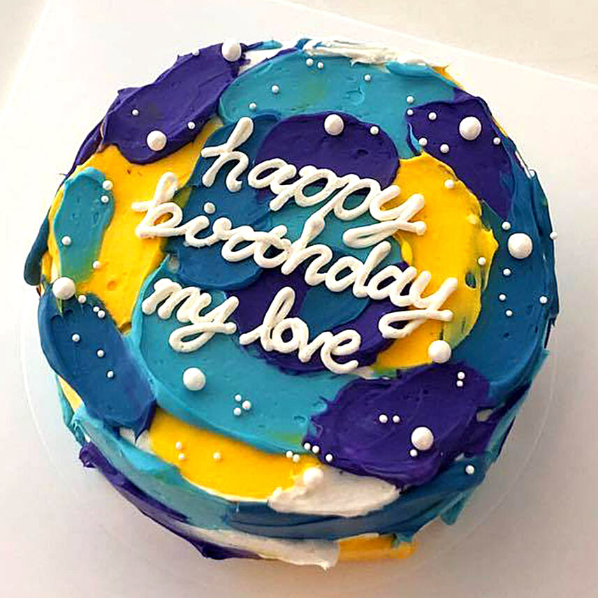 Beautiful Painted Sky Cake