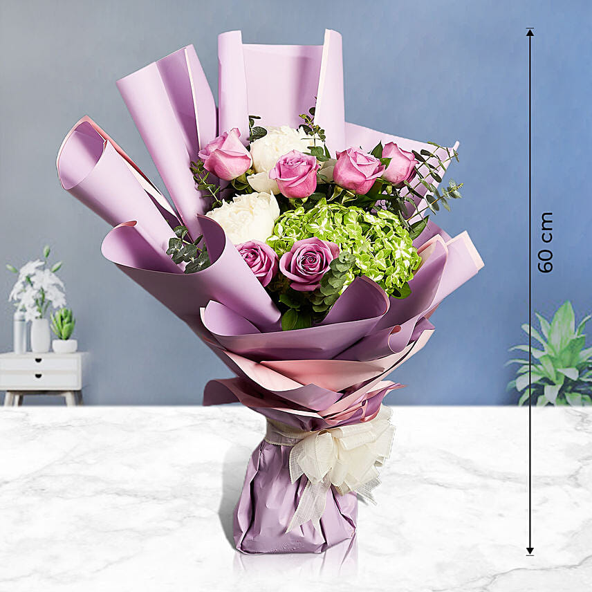 Beauty of Peonies with Roses n Hydrengea