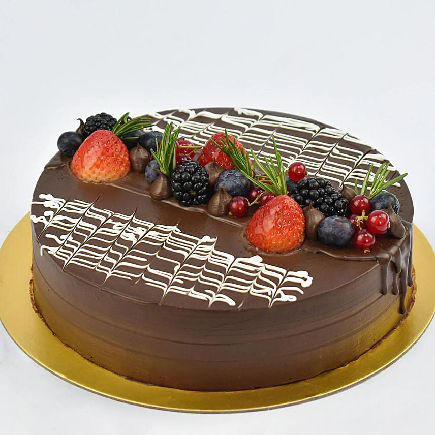Berries Vegan Chocolate Cake
