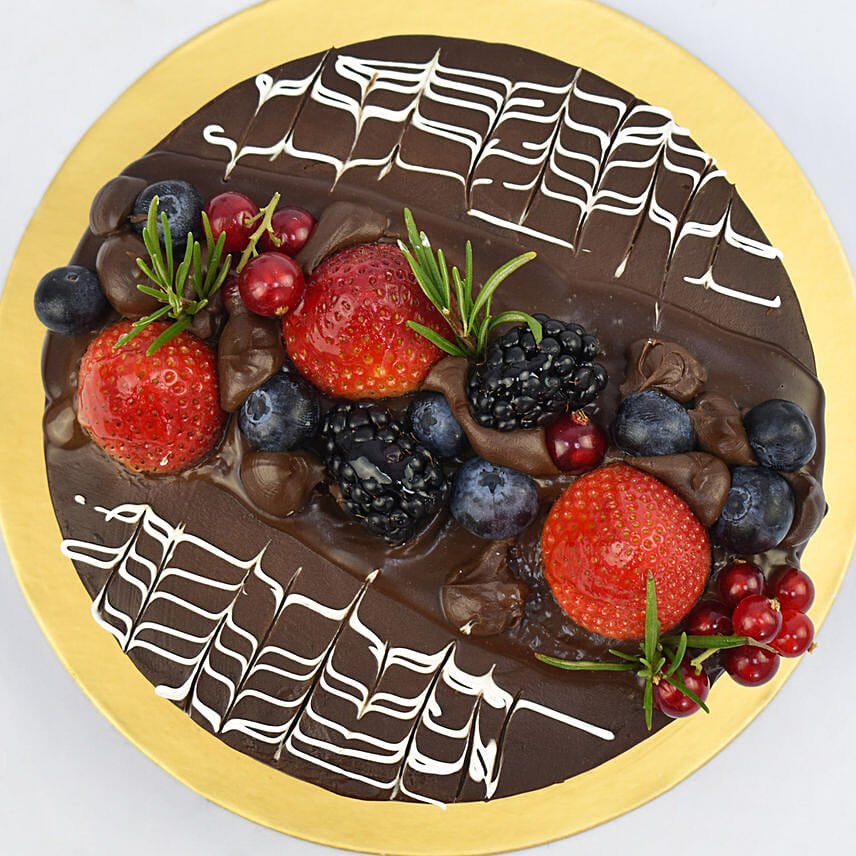 Berries Vegan Chocolate Cake
