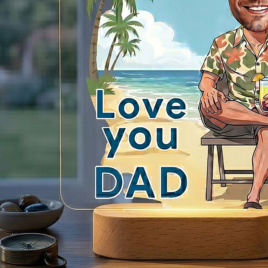 Love You Dad Led Lamp