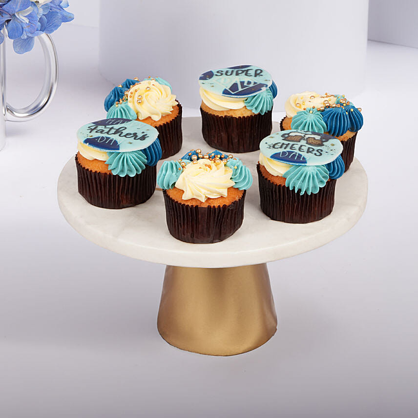 Best Dad Mug Arrangement with Cupcakes