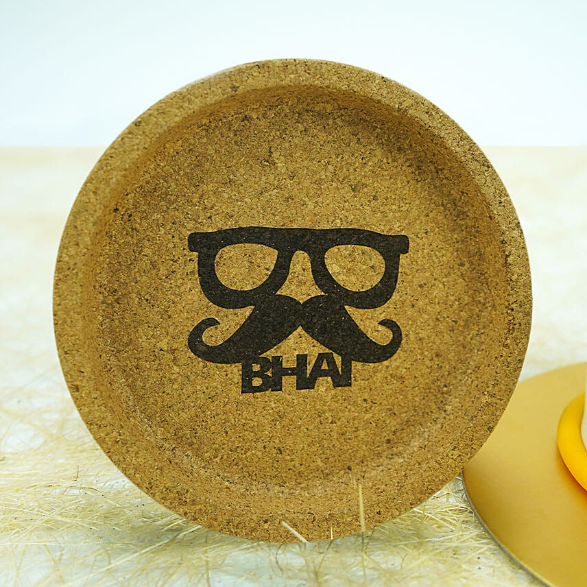 Bhai Dooj Mono Cake Mug N Coaster