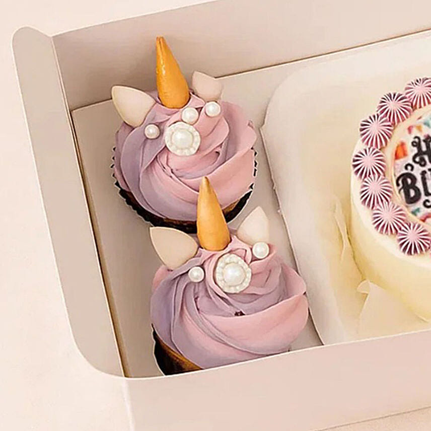 Birthday Bento Cake and Cupcake Set