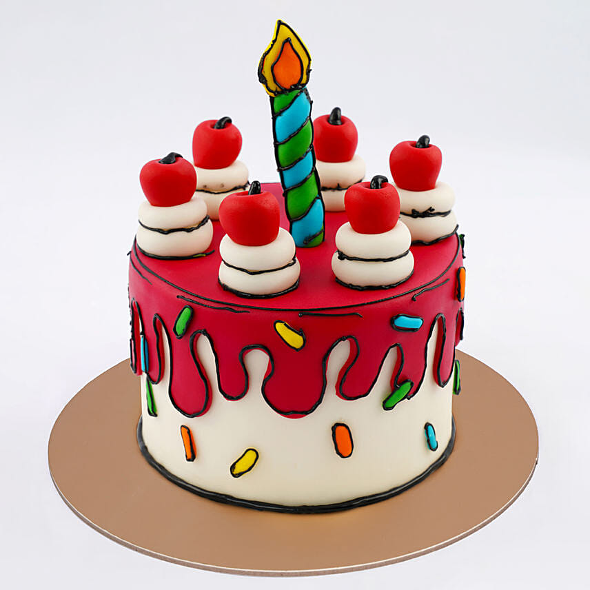 Birthday Candle Red Velvet Cake
