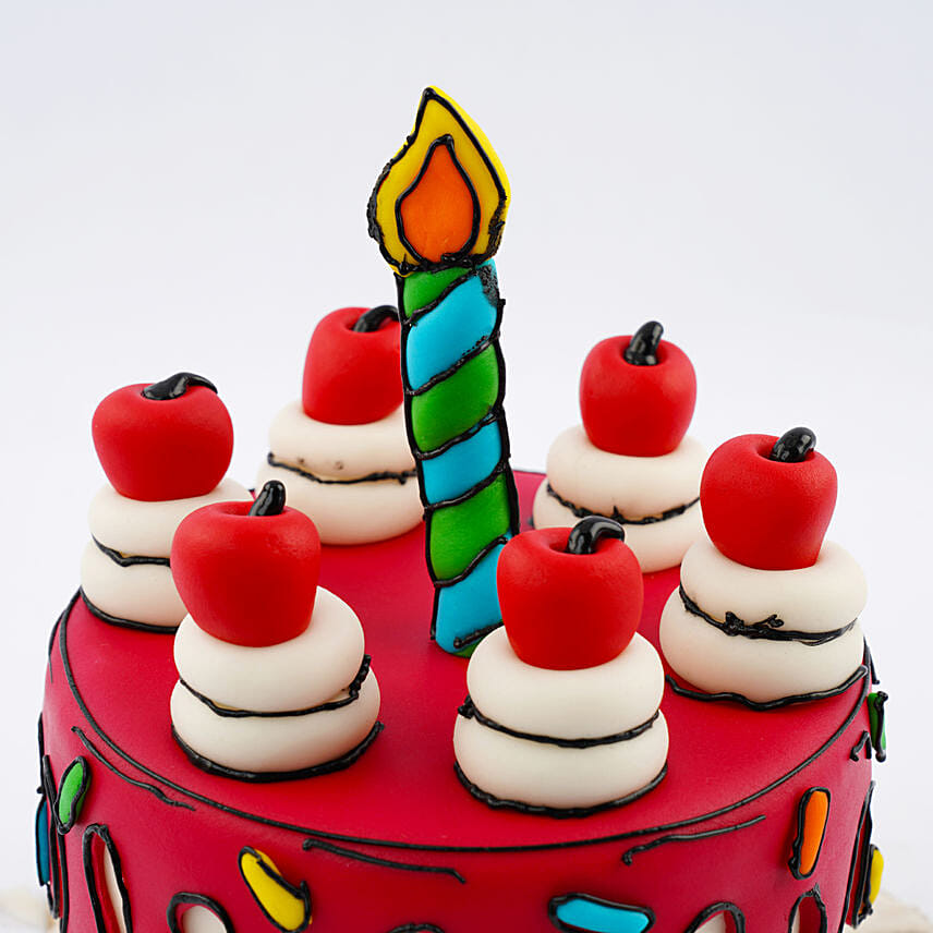 Birthday Candle Red Velvet Cake