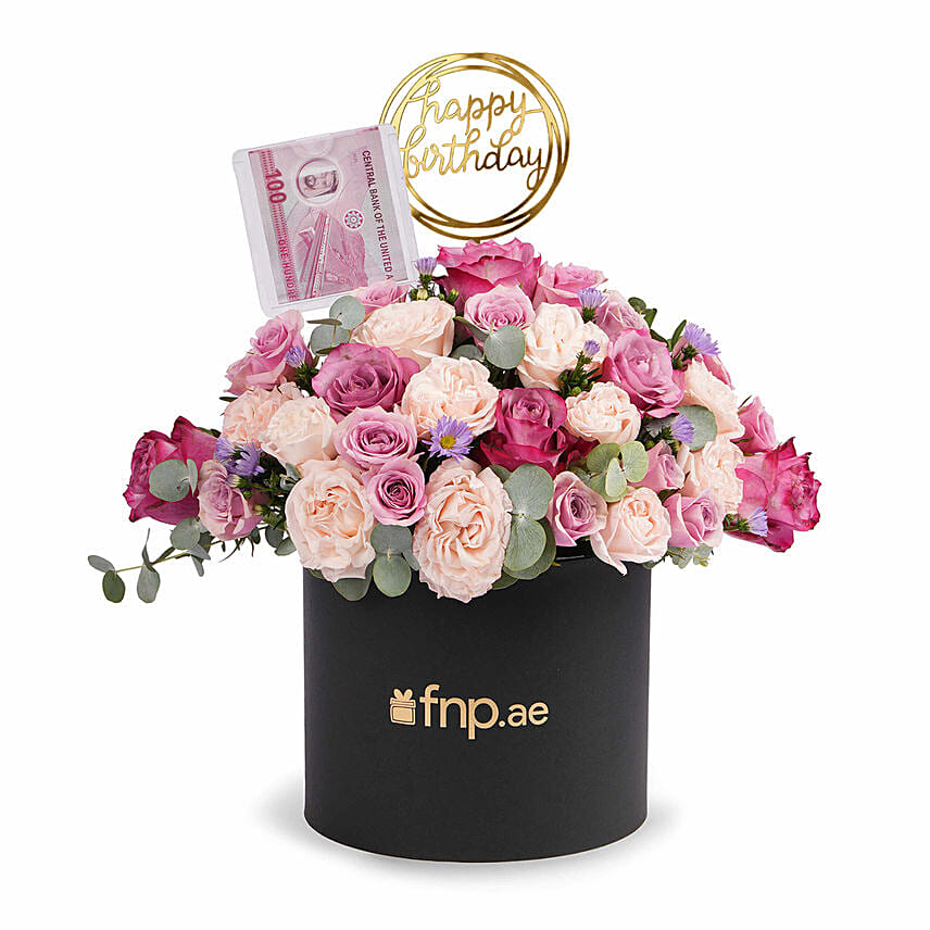 Birthday Flowers Box with Money Holder