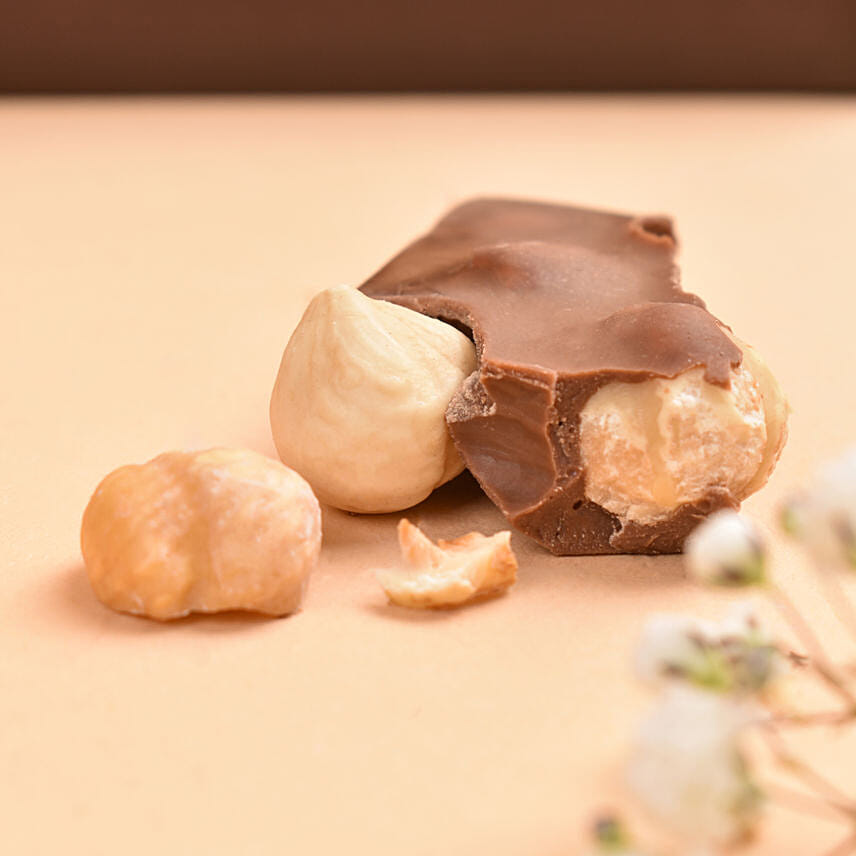 Birthday Message Macadamia Nuts Milk Chocolate Slab