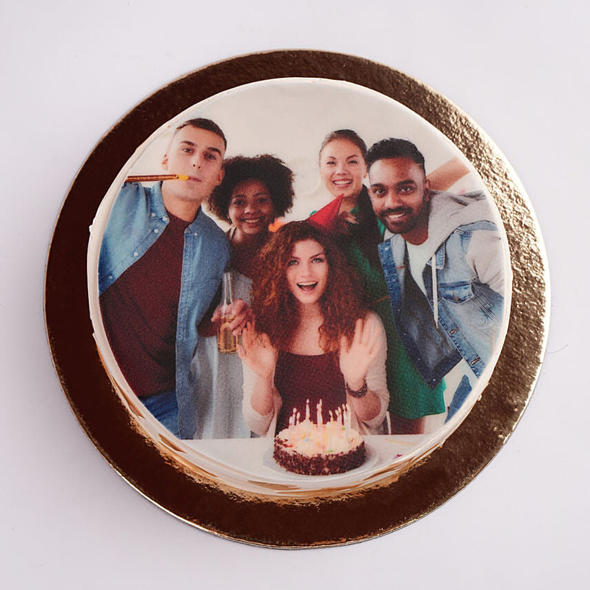 Birthday Special Caramel Photo Cake 1 Kg