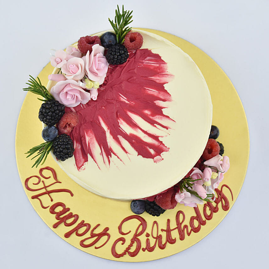 Birthday Surprise Designer Marble Cake