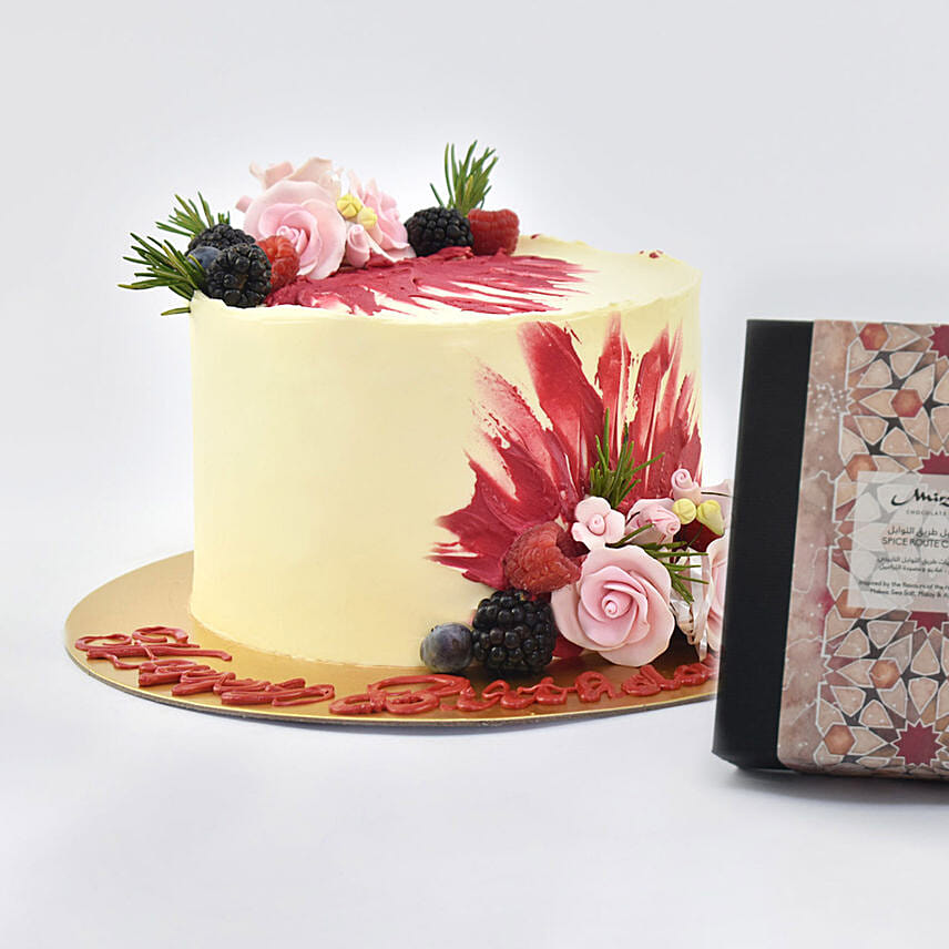 Birthday Surprise Marble Cake with Mirzam Chocolates