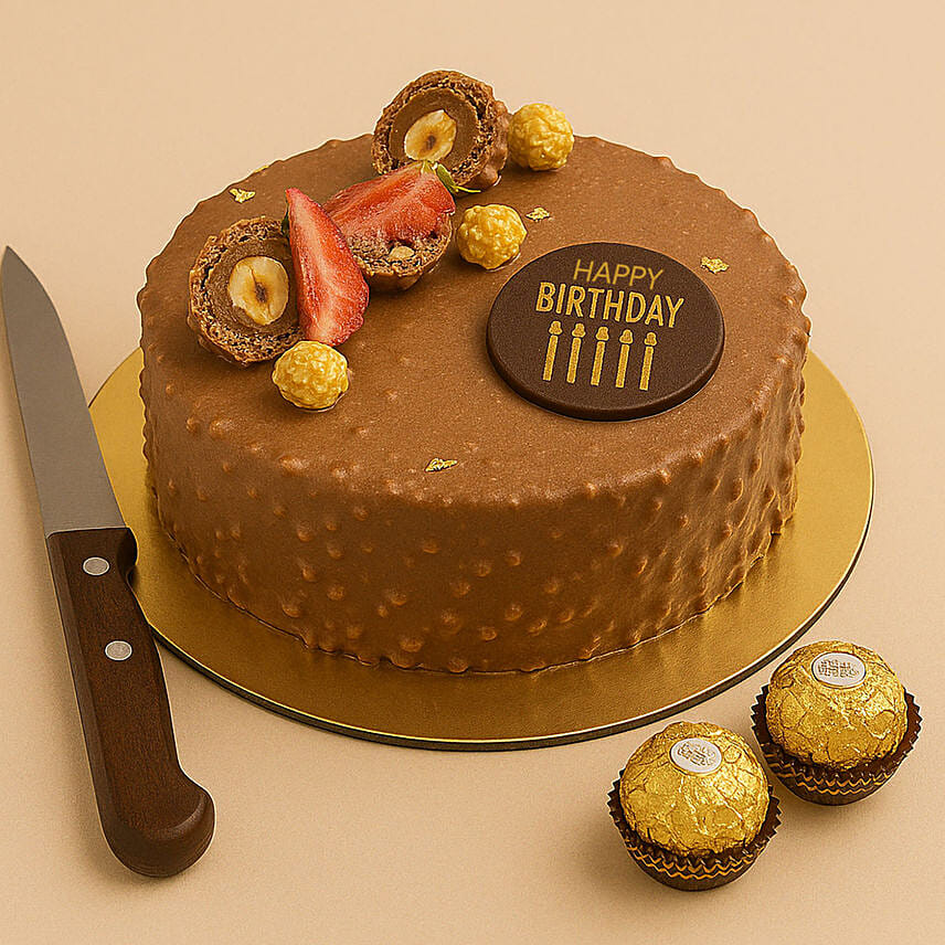 Birthday Yummy Rocher Cake 8 Portion