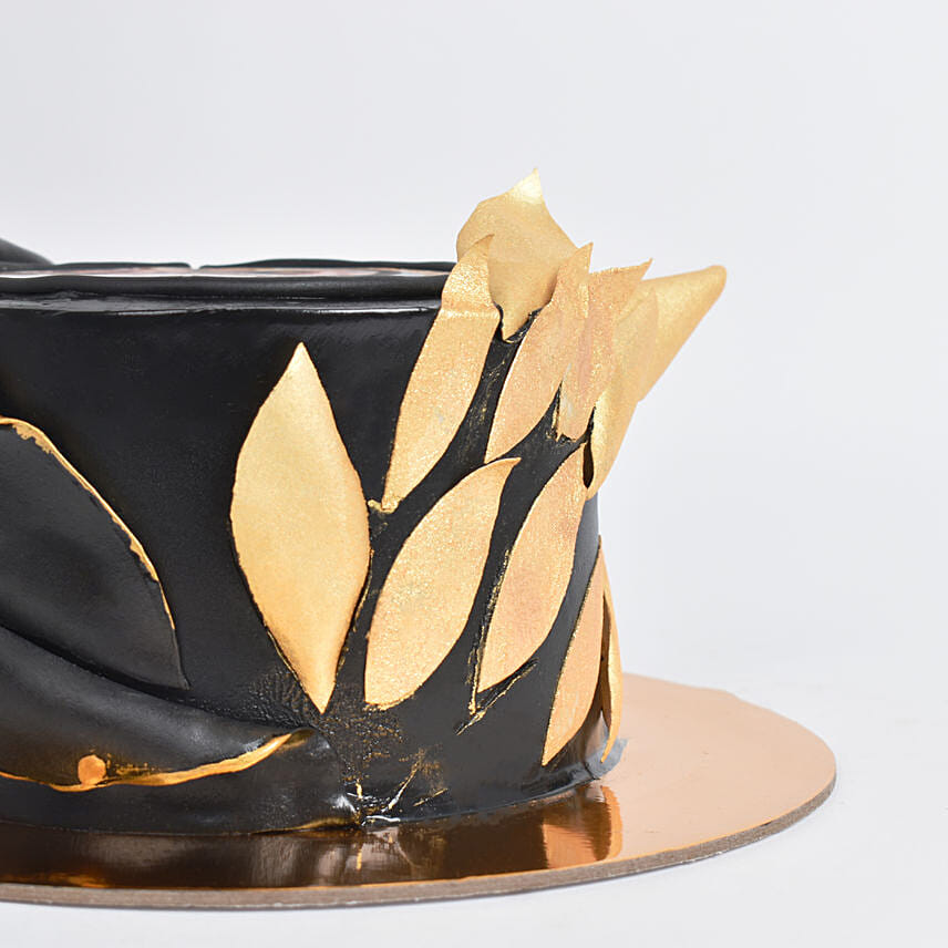 Black Beauty Fondant Photo Marble Cake