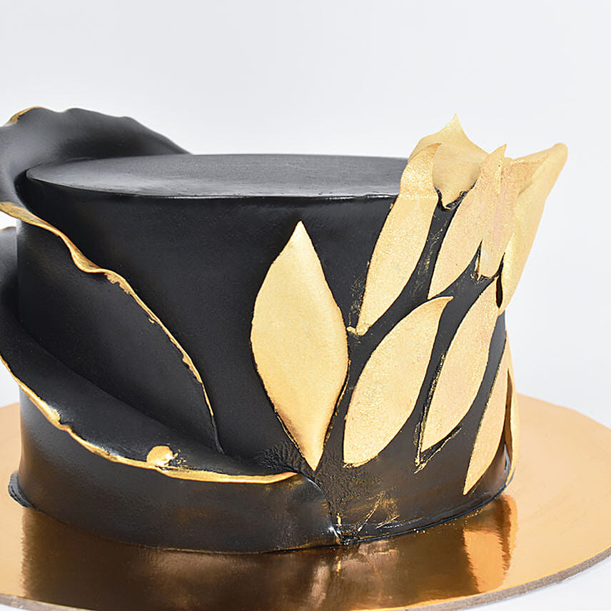 Black Beauty Fondant Cake