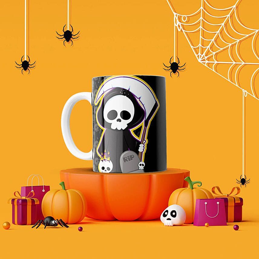 Black Theme Happy Halloween Mug