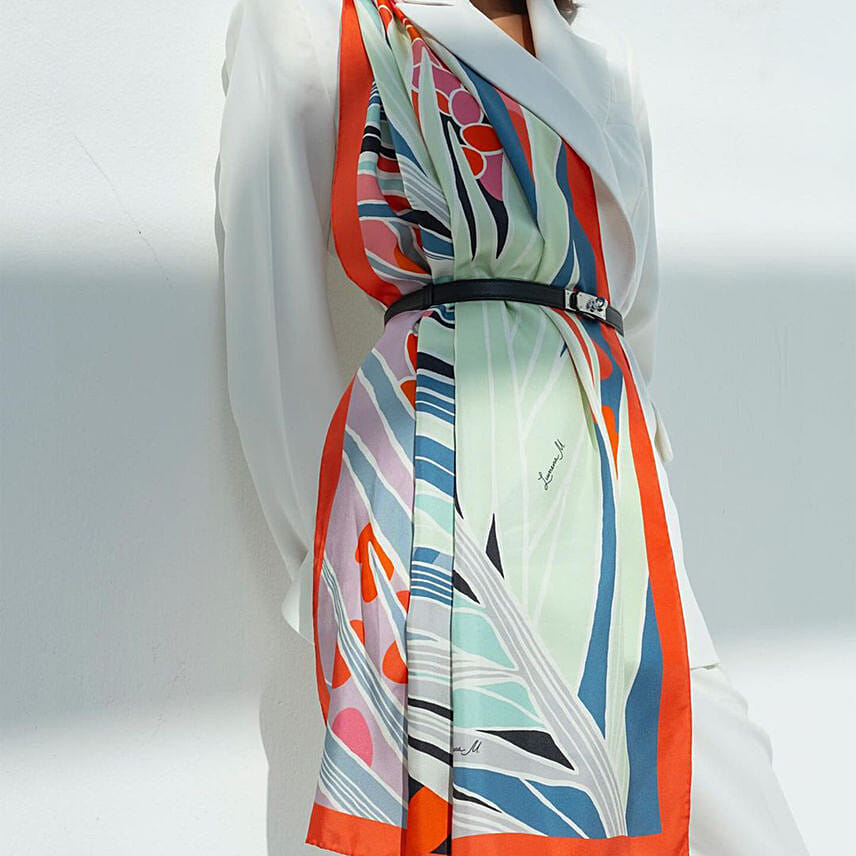 Blooms of The Palm Scarf By Lumena Maison