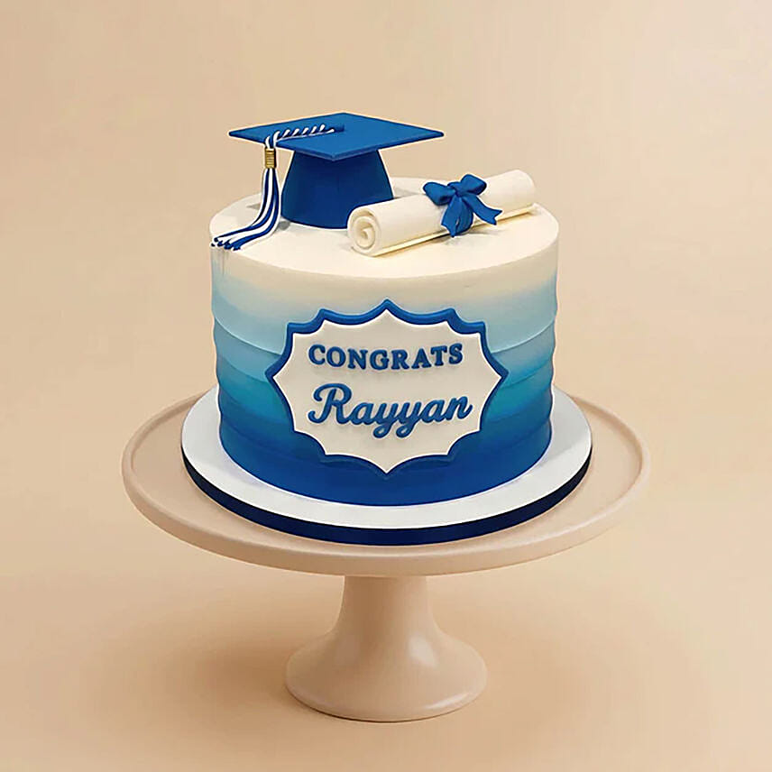 Blue Bliss Graduation Cake 1 Kg