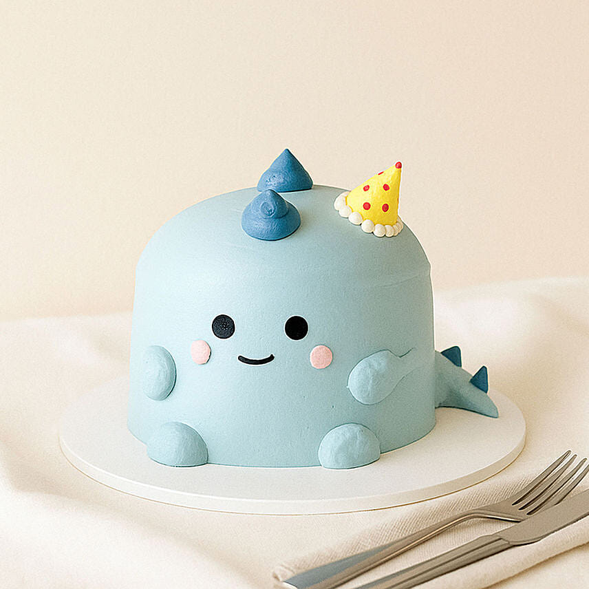 Blue Dino Celebration Fudge Cake 2 KG
