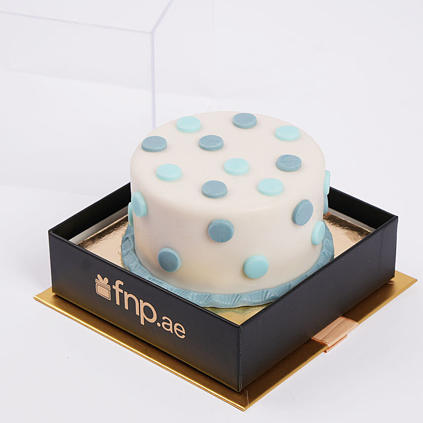 Blue Serenity Blooms with Chocolate Cake