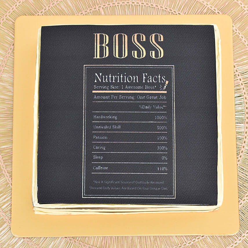 Boss Nutritional Fact Cake 8 Potion