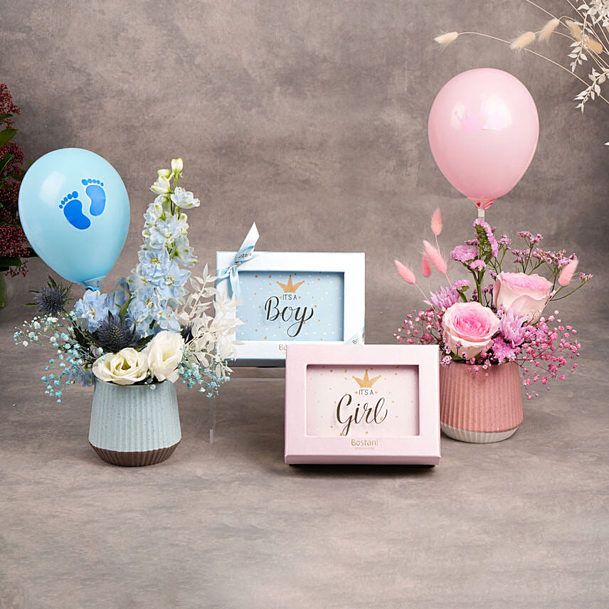 Bostani Chocolates Twins Birth with Flower