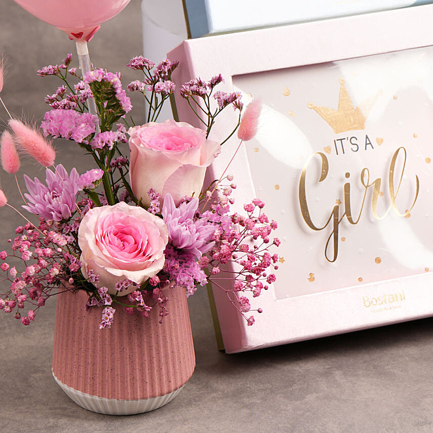 Bostani Chocolates Twins Birth with Flower