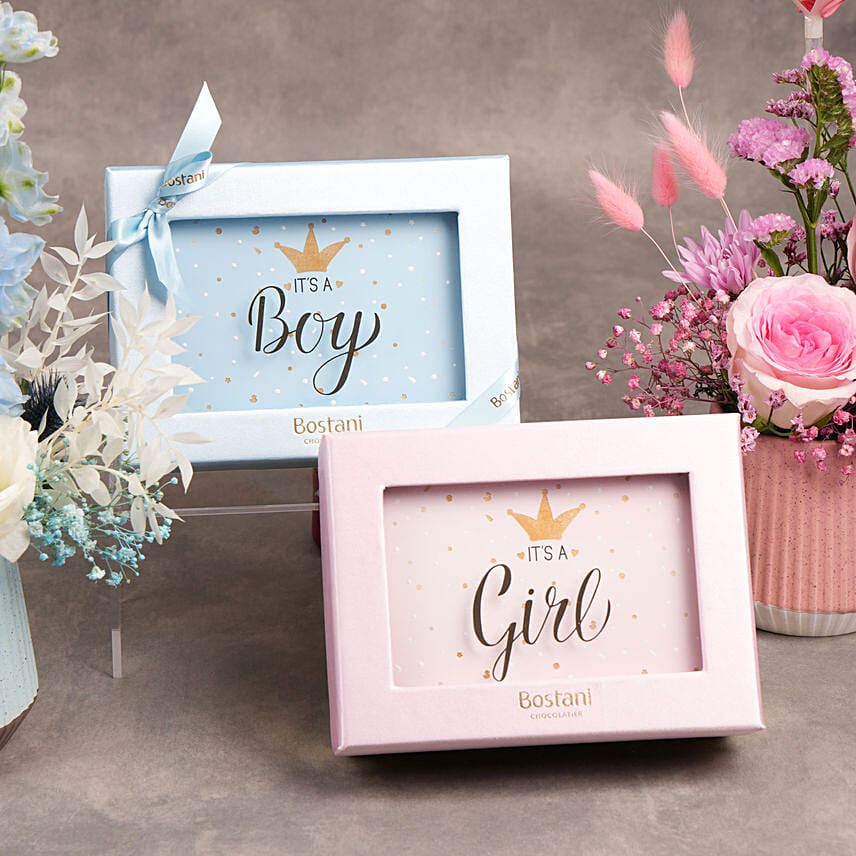 Bostani Chocolates Twins Birth with Flower