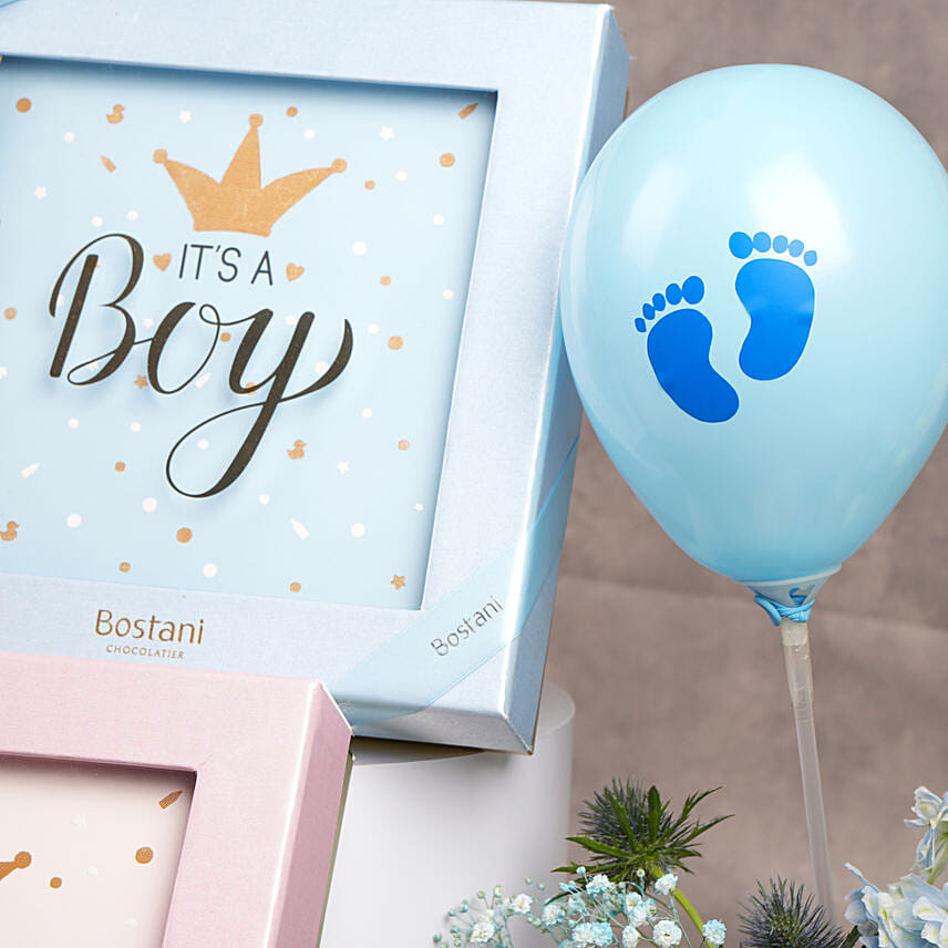 Bostani Chocolates Twins Birth with Flower