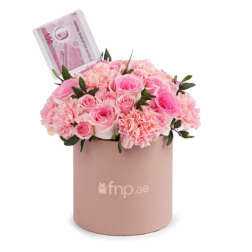 Box of Pink Blush with Money Holder
