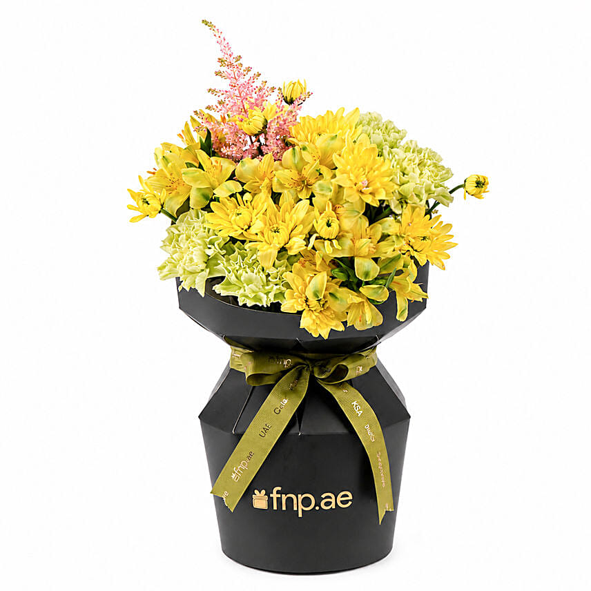 Bright Yellow And Green Floral Blooms