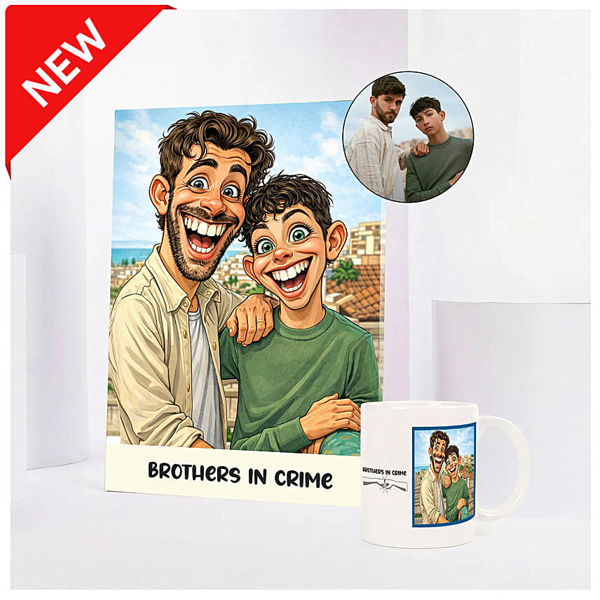 Personalized Sibling Canvas Frame and Mug