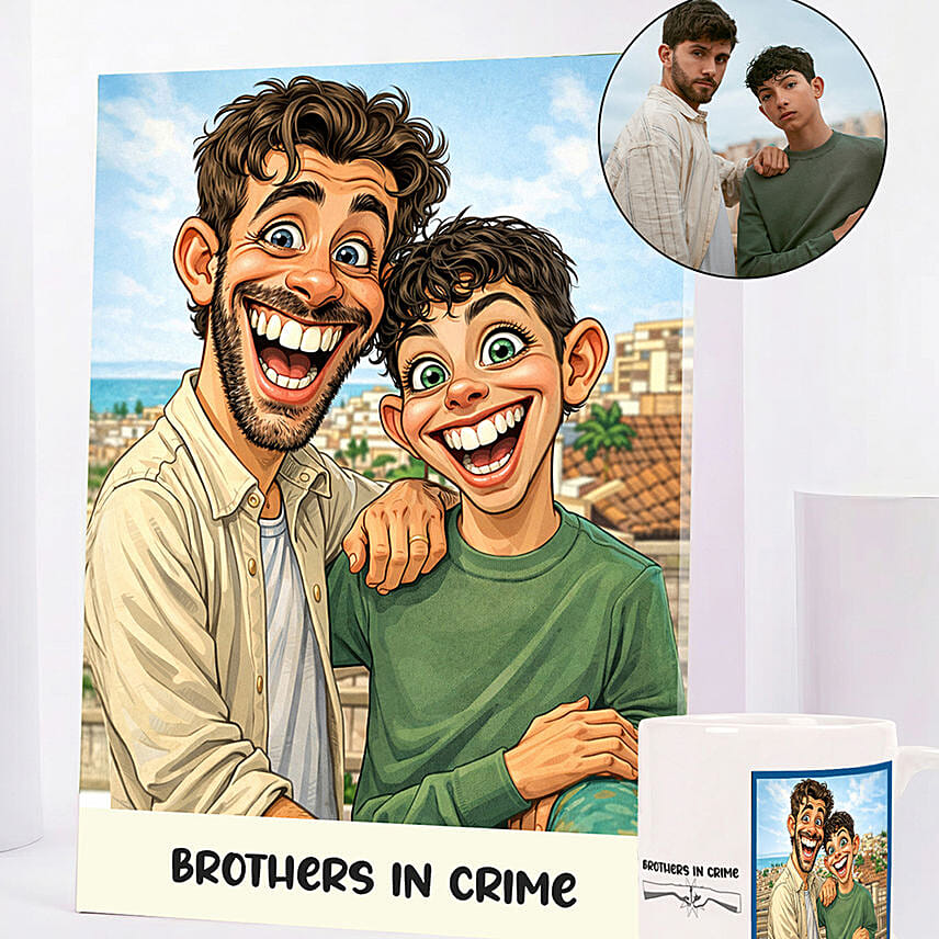 Personalized Sibling Canvas Frame and Mug