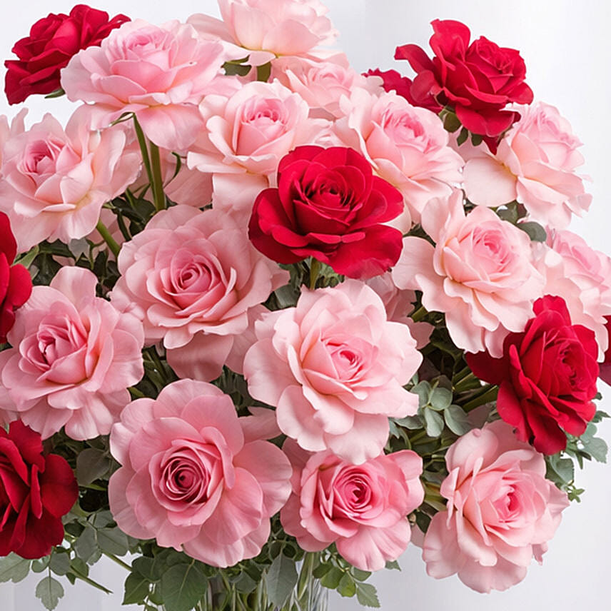 Bunch of 50 Gorgeous Pink Roses