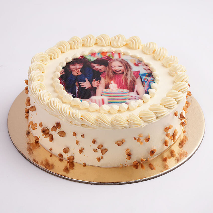 Butterscotch Birthday Photo Cake Half Kg