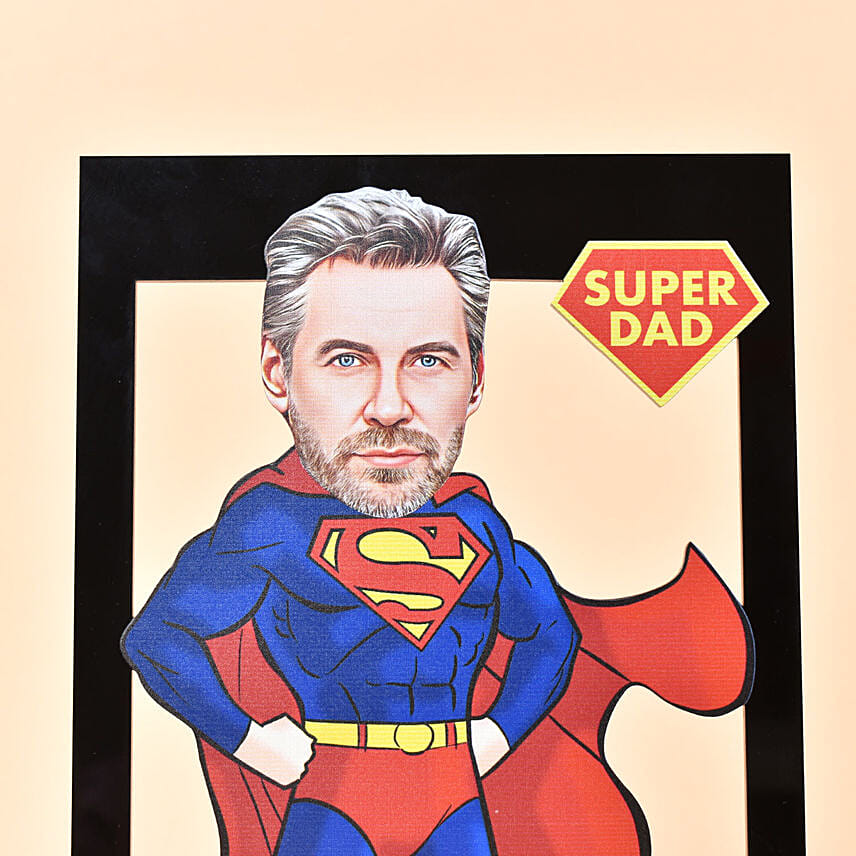 Capture Dad's Superpowers Caricature