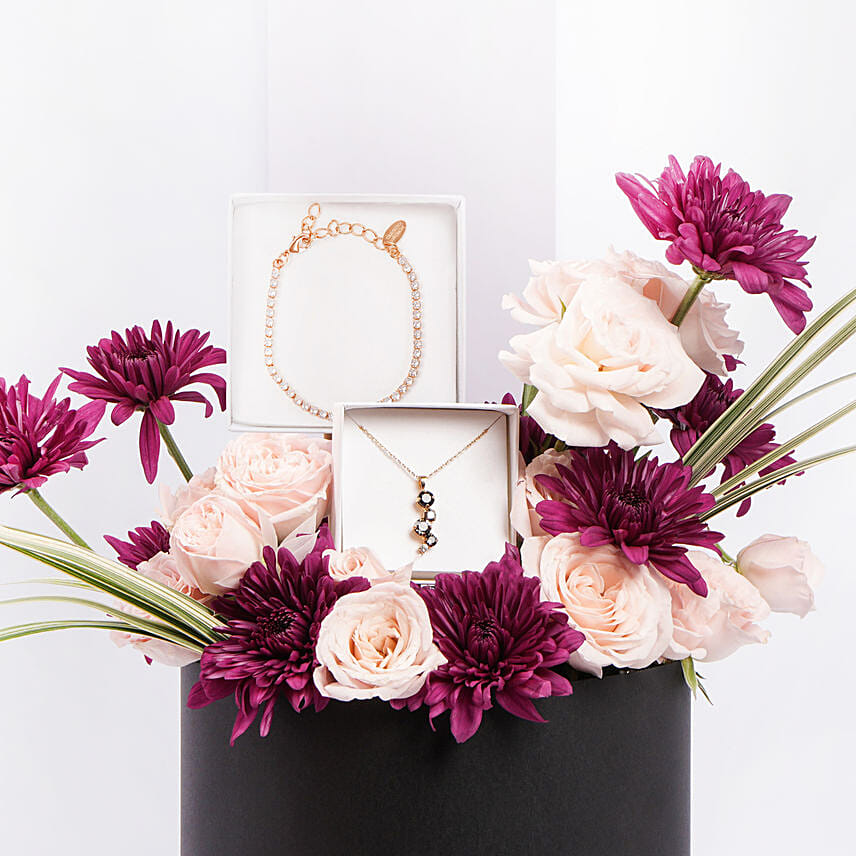 Caroline Svedbom Tennis Bracelet Elina Necklace Gift Set